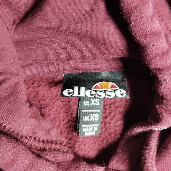 Ellesse Women's Hoodie Sweatshirt - Size XS - Burgundy - Picture 3 of 8